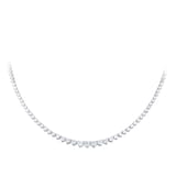 Goldsmiths 18ct White Gold 7.00cttw Brilliant Cut Graduated Diamond Line Necklace