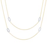 Mappin & Webb 18ct Yellow & White Gold 1.60cttw Diamond Paper link Chain