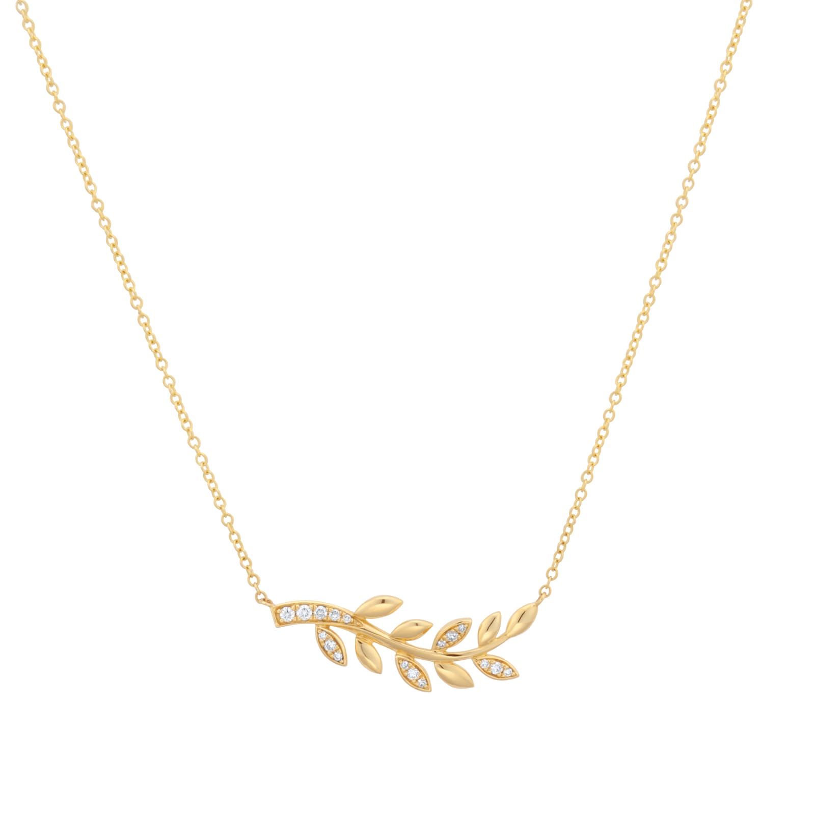 Mappin & Webb Vinea 18ct Yellow Gold 0.12cttw Diamond Necklace Mappin & Webb Vinea 18ct Yellow Gold 0.12cttw Diamond Necklace