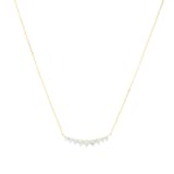 Goldsmiths 18ct Yellow Gold 0.70cttw Graduated Diamond Smile Necklace