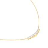 Goldsmiths 18ct Yellow Gold 0.70cttw Graduated Diamond Smile Necklace