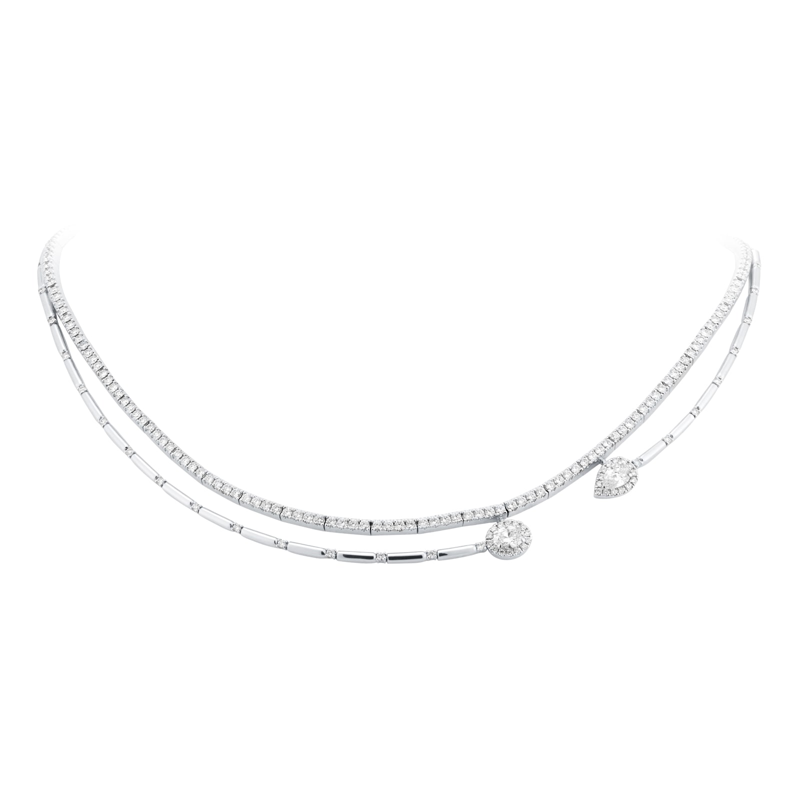Mappin & Webb Amelia 18ct White Gold 5.30cttw Diamond Necklace