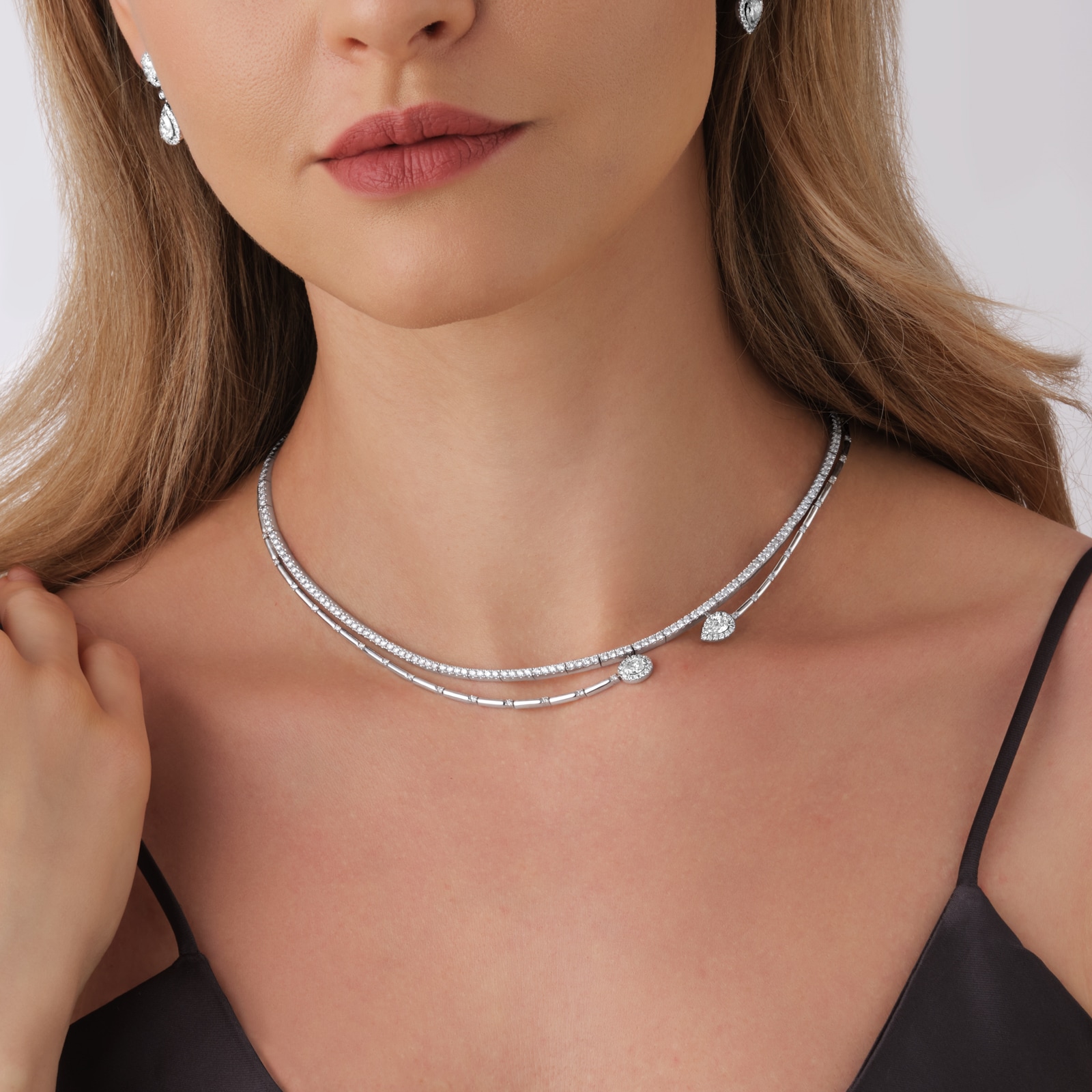 Mappin & Webb Amelia 18ct White Gold 5.30cttw Diamond Necklace