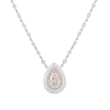 Mappin & Webb Platinum 2.47cttw Pink Pear & Round Brilliant Cut Diamond Necklace