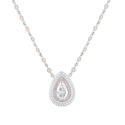 12130390 - Platinum 2.47cttw Pear Cut Diamond Necklace