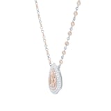 Mappin & Webb Platinum 2.47cttw Pink Pear & Round Brilliant Cut Diamond Necklace