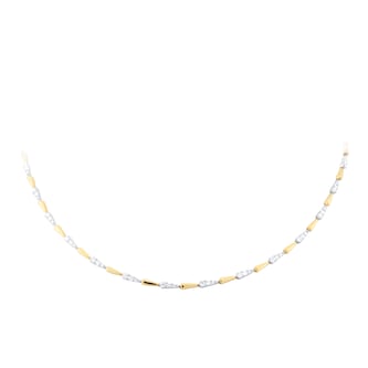 Mappin 
Webb 18ct Yellow 
White Gold 1.58cttw Diamond Pave Link Necklace