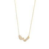 Mappin & Webb Libretto 18ct Yellow Gold 0.95cttw Diamond Pave Knot Necklace