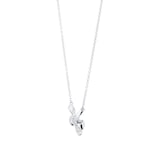 Mappin & Webb 18ct White Gold 0.35cttw Diamond Bow Necklace