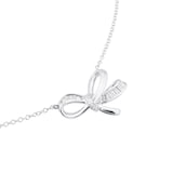 Mappin & Webb 18ct White Gold 0.35cttw Diamond Bow Necklace
