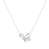 Mappin & Webb 18ct White Gold 0.35cttw Diamond Bow Necklace