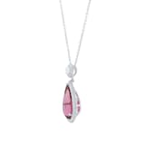 Mappin & Webb 18ct White Gold 5.87ct Pink Tourmaline & 0.79cttw Diamond Necklace