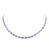 Mappin & Webb 18ct White Gold 7.98cttw Sapphire & 2.21cttw Diamond Necklace