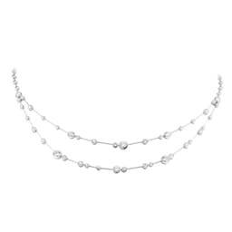 12130419 - 18ct White Gold 2.50cttw Diamond Bezel Double Row Necklace