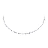 Mappin & Webb 18ct White Gold 1.90cttw Diamond & Pink Sapphire Necklace