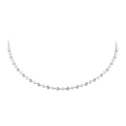 12130422 - 18ct White Gold 1.90cttw Diamond & Pink Sapphire Necklace