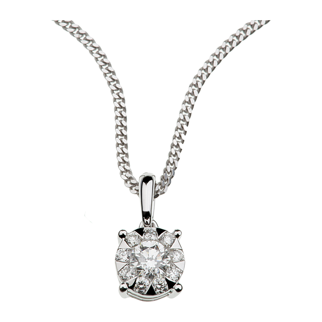 Mappin & Webb Masquerade 18ct White Gold 0.32cttw Diamond Pendant