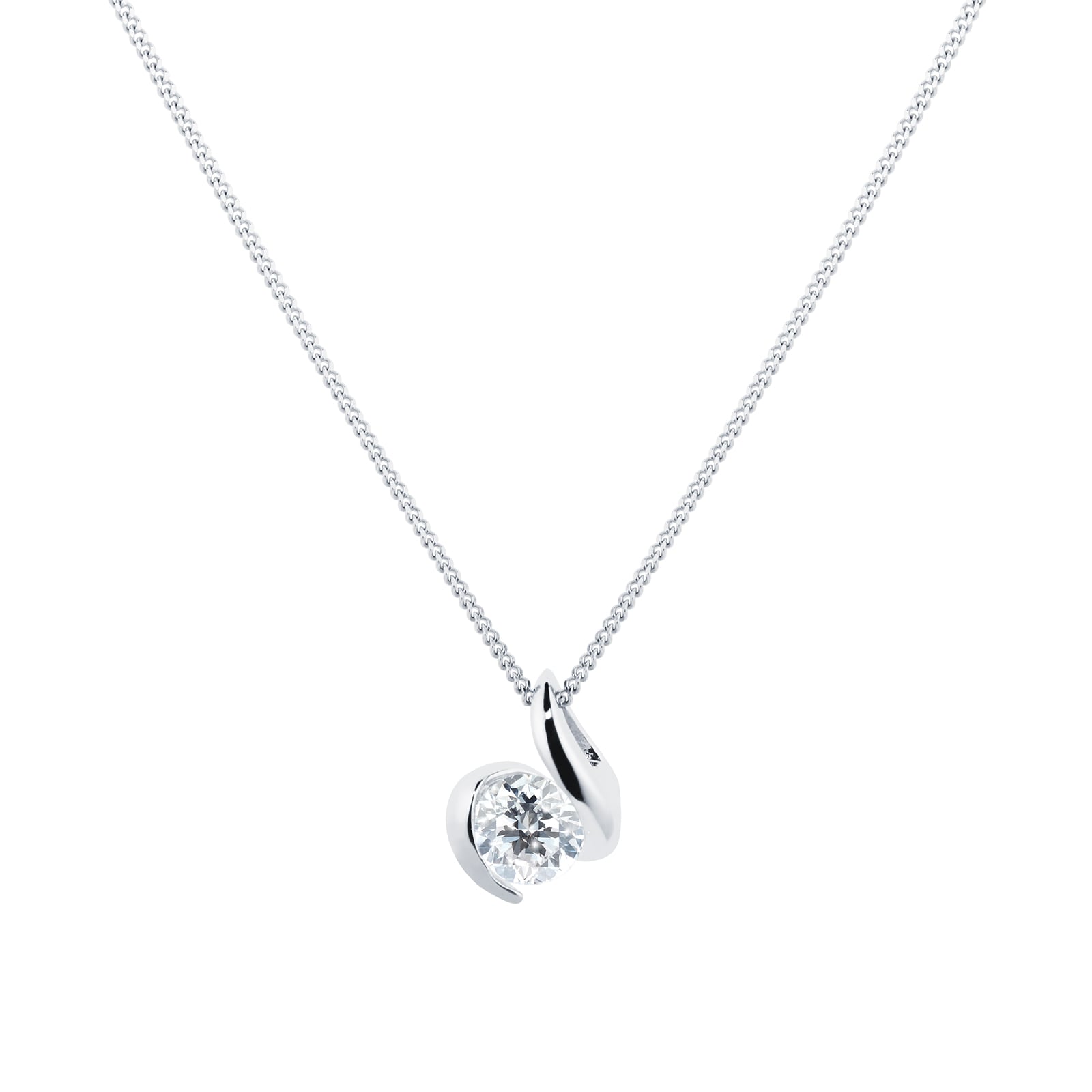 Goldsmiths 9 Carat Gold 0.25ct Wrapped In Love Diamond Pendant