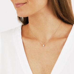 Goldsmiths 9 Carat Gold 0.25ct Wrapped In Love Diamond Pendant