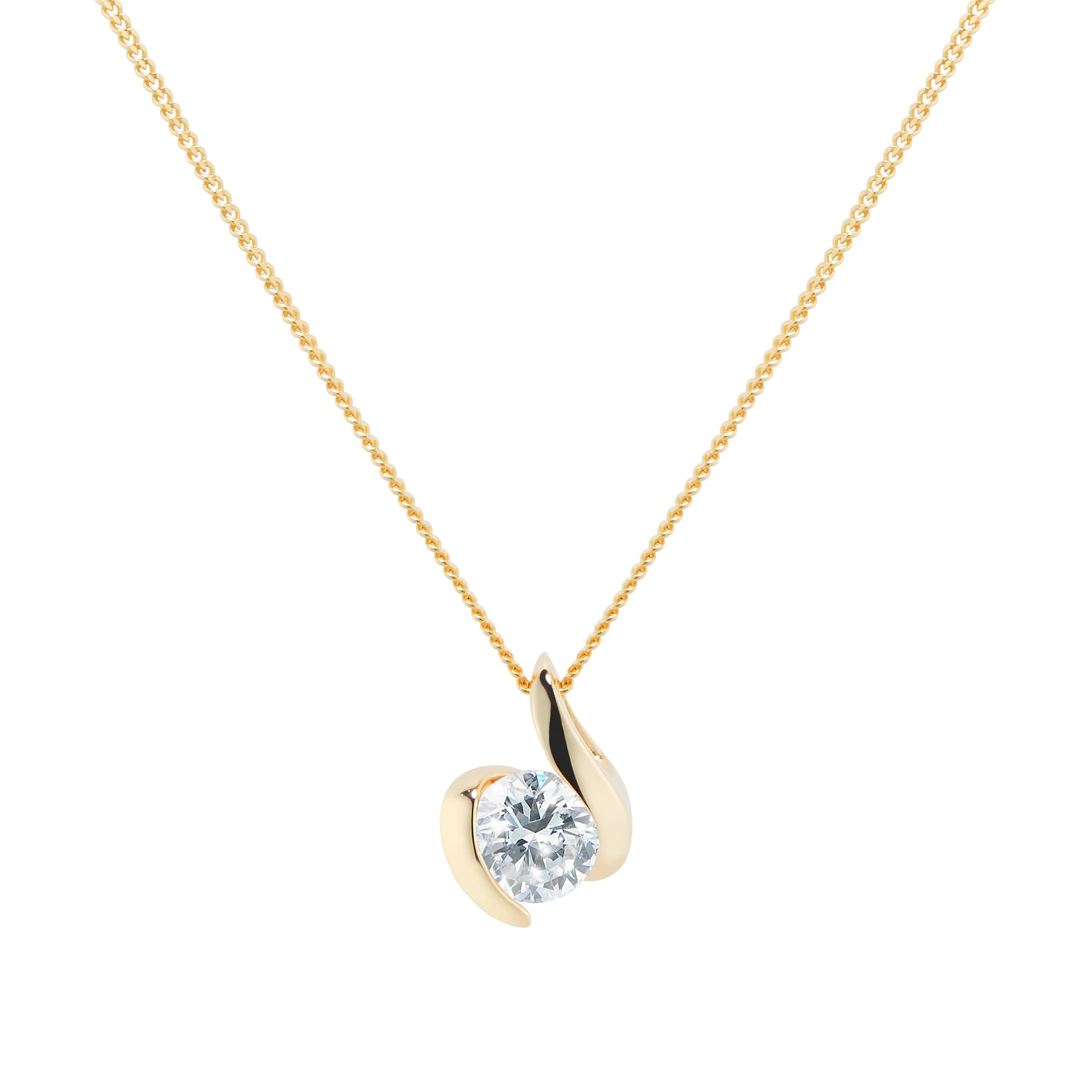 9ct Gold 0.25ct Wrapped In Love Diamond Pendant