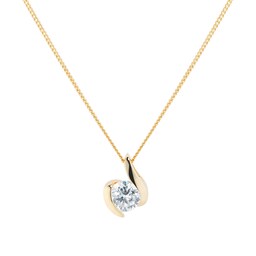 12141648 - 9ct Gold 0.25ct Wrapped In Love Diamond Pendant