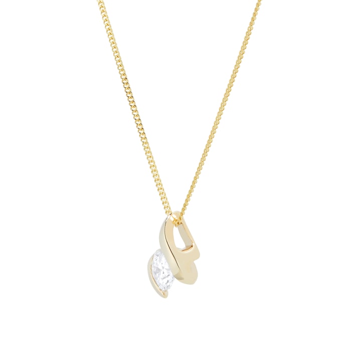 Goldsmiths 9ct Gold 0.25ct Wrapped In Love Diamond Pendant