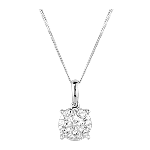 Masquerade 18ct White Gold 0.48cttw Diamond Pendant