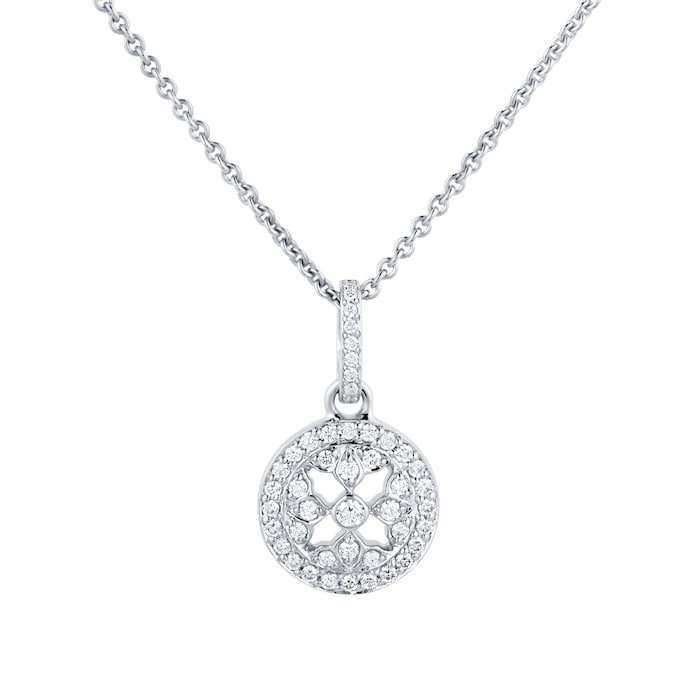 Mappin & Webb Empress 18ct White Gold 0.23cttw Diamond Pendant