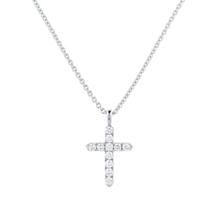 Mappin & Webb Fortune 18ct White Gold 0.22cttw Diamond Cross Pendant