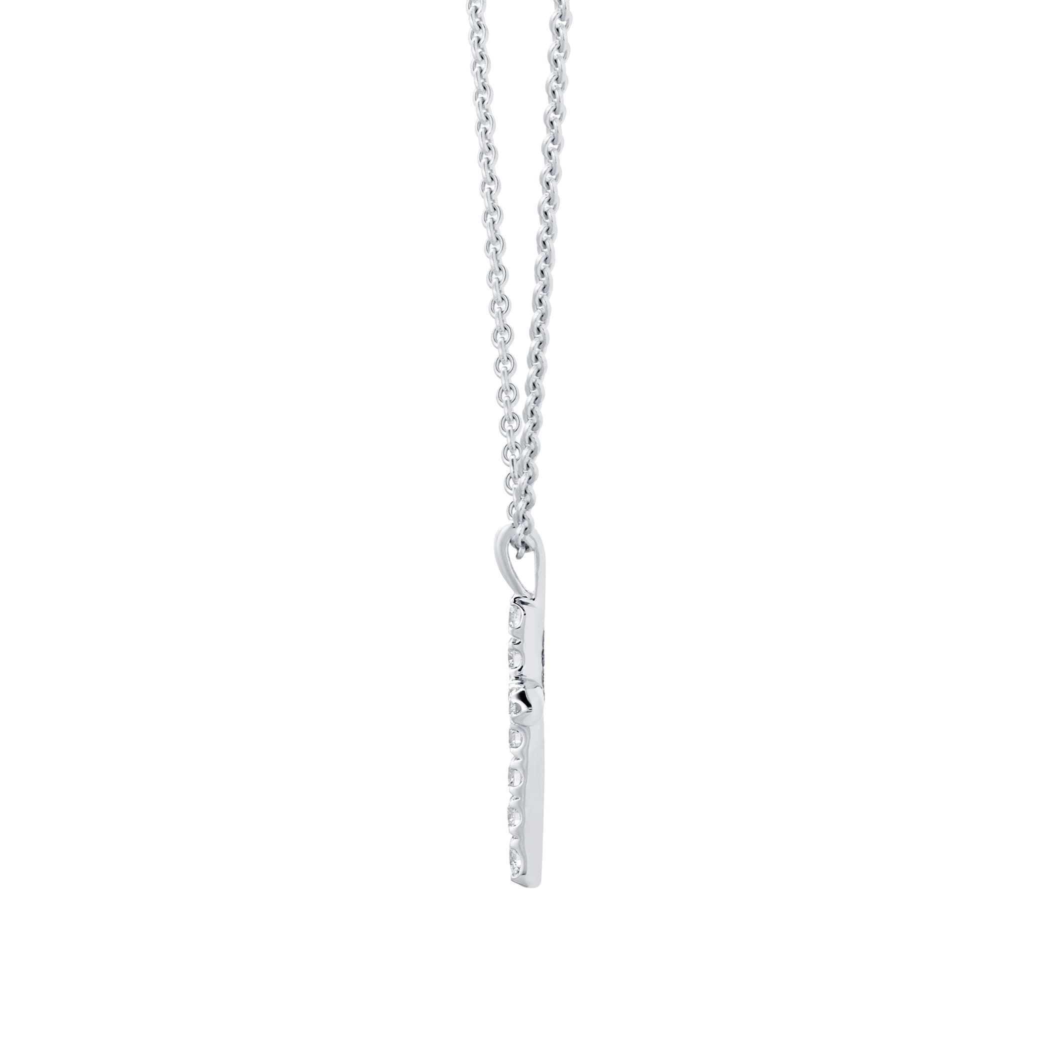 Mappin & Webb Fortune 18ct White Gold 0.22cttw Diamond Cross Pendant