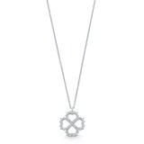 Mappin & Webb Fortune 18ct White Gold 0.44cttw Diamond Clover Leaf Pendant