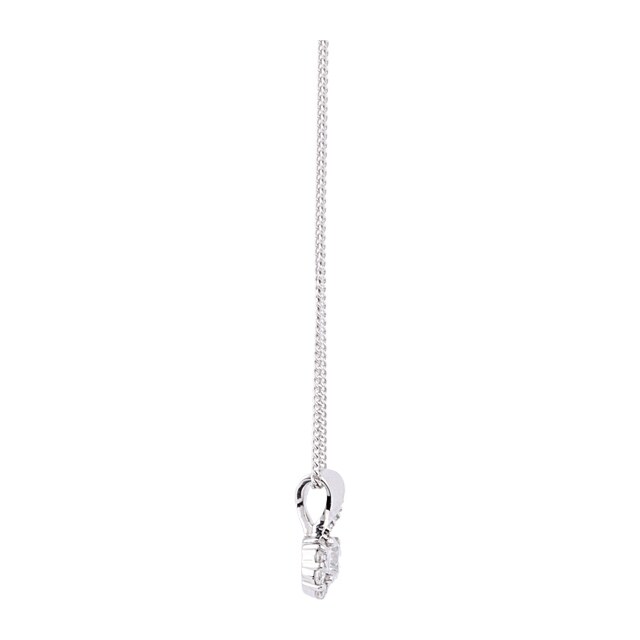 Goldsmiths 18ct White Gold 0.27ct Diamond Drop Twist Pendant