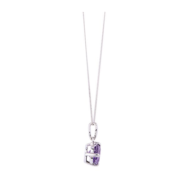Goldsmiths 9ct White Gold 1.00ct Amethyst Pendant