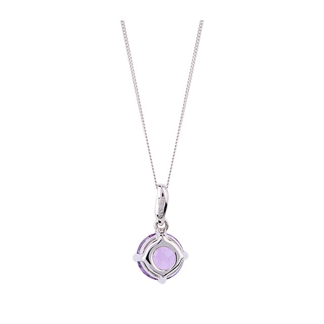 Goldsmiths 9ct White Gold 1.00ct Amethyst Pendant