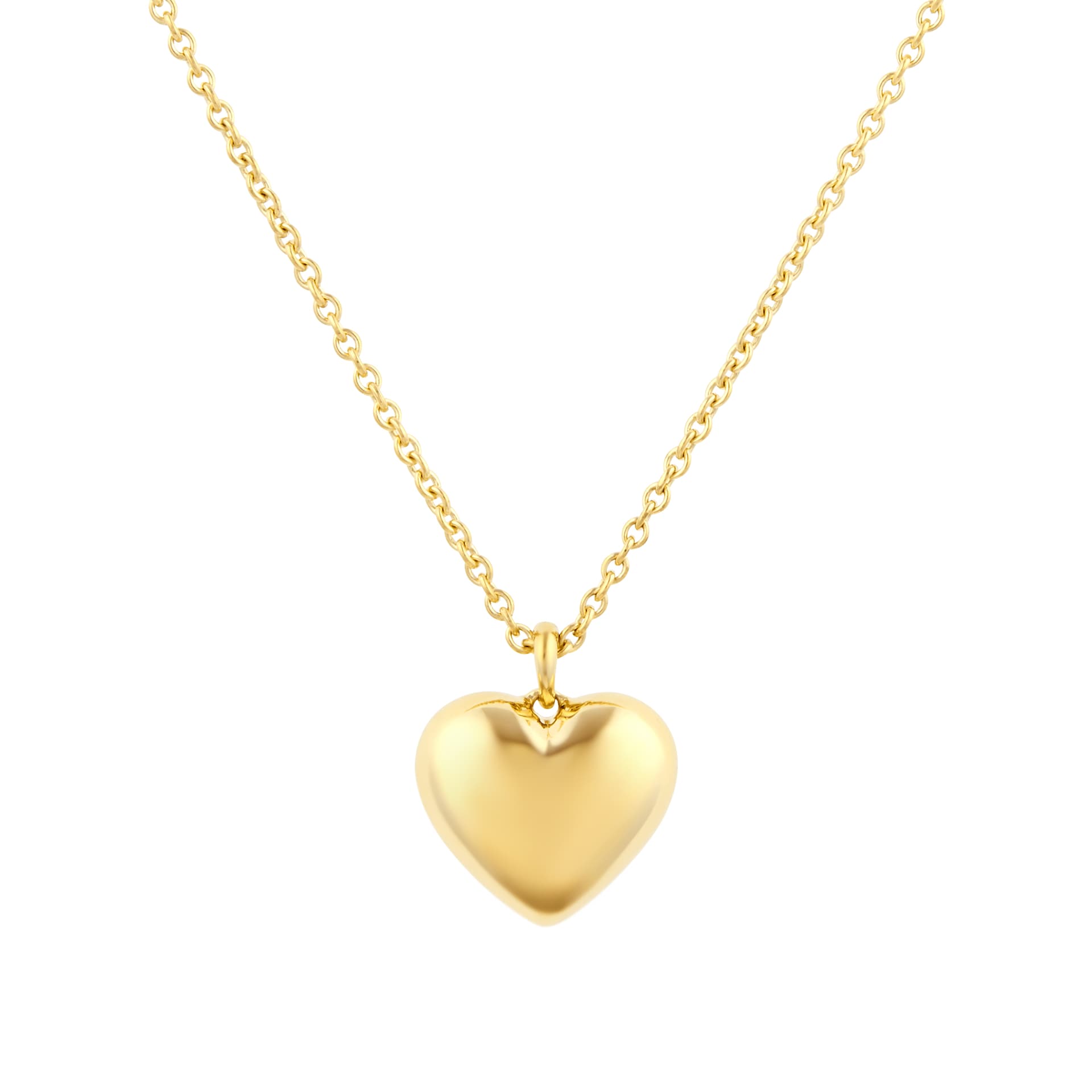 Fortune 18ct Yellow Gold Plain Heart Pendant