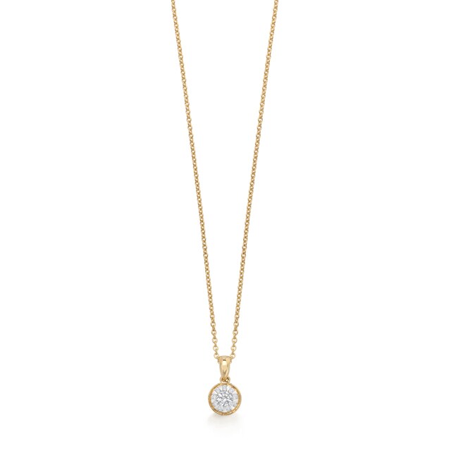 Mappin & Webb Masquerade 18ct Yellow Gold 0.15cttw Diamond Pendant