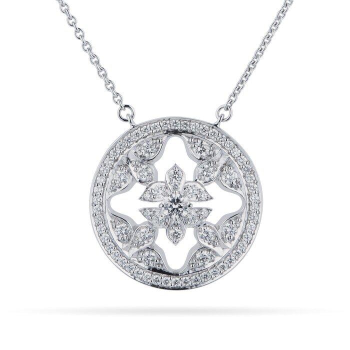 Mappin & Webb Empress 18ct White Gold 0.65cttw Diamond Pendant