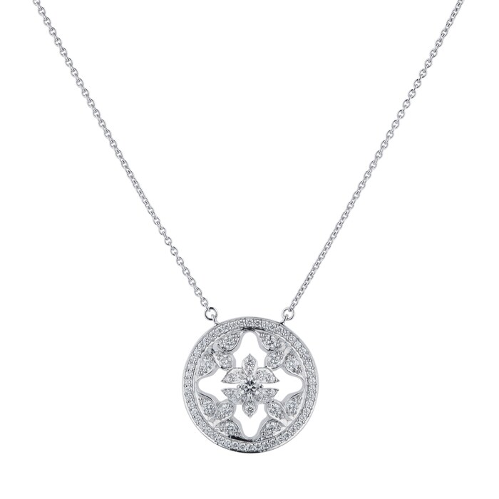 Mappin & Webb Empress 18ct White Gold 0.65cttw Diamond Pendant