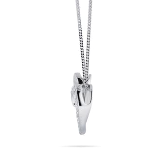 Goldsmiths 9ct White Gold Diamond Set Heart Pendant