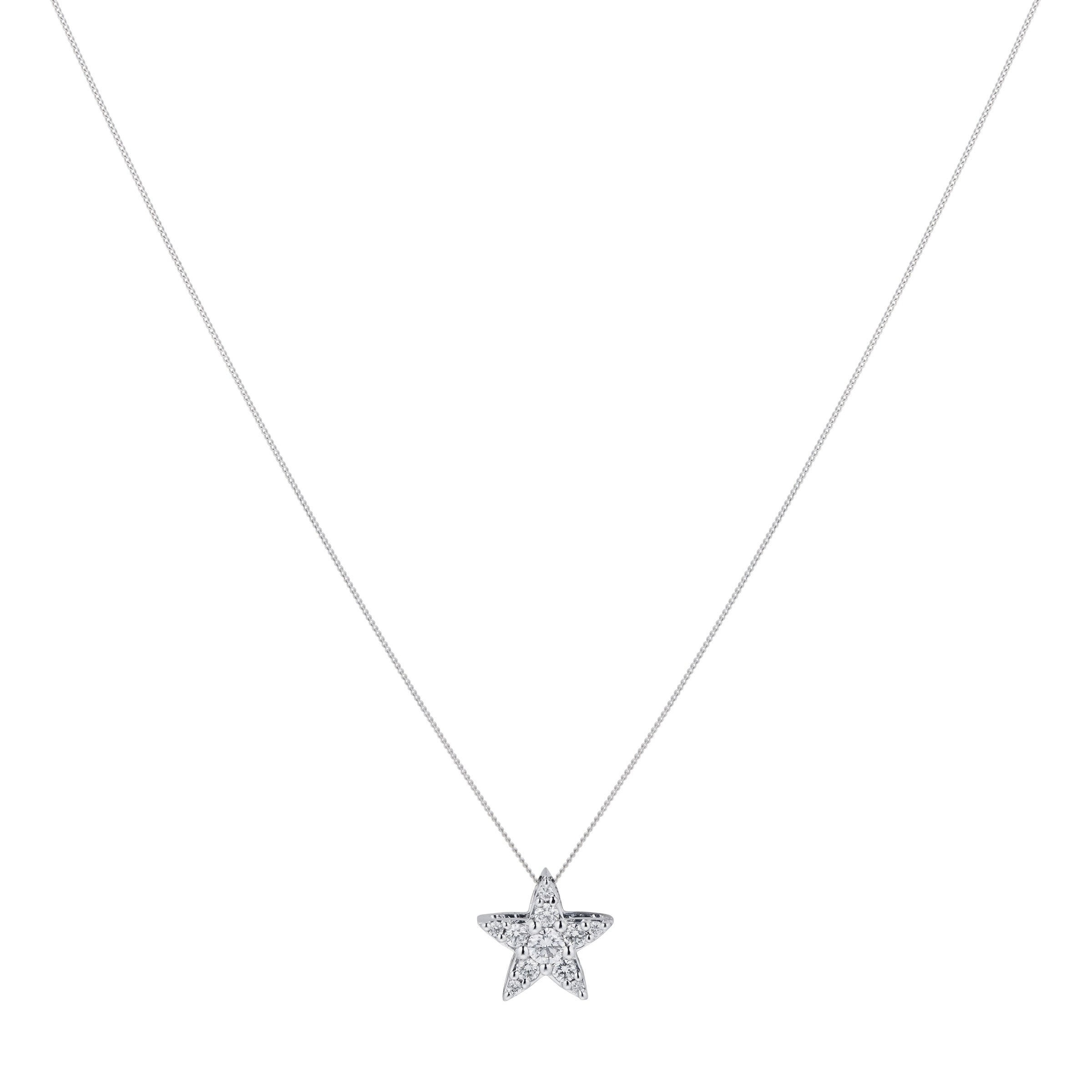 White gold deals star necklace