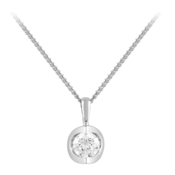 12142452 - 9ct White Gold 0.25ct Canadian Diamond Set Pendant