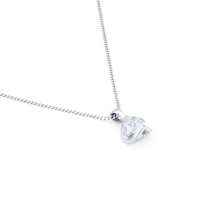 Goldsmiths 9ct White Gold 0.25ct Diamond Set Pendant