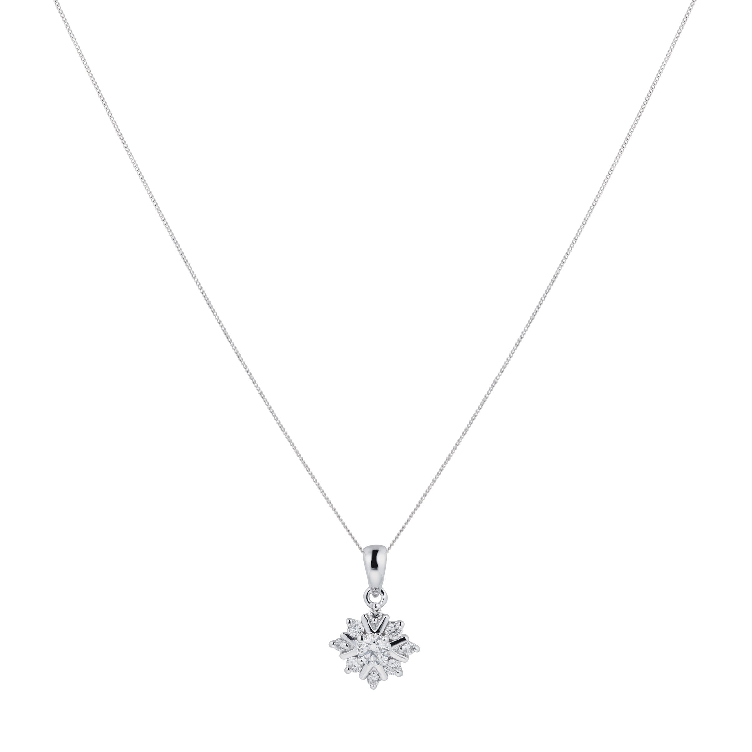 Large 'Dazzle' Snowflake Necklace - Nicholas Wylde