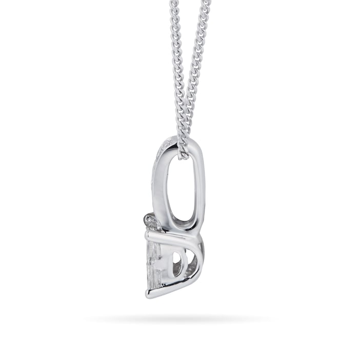 Goldsmiths 9ct White Gold Invisible 0.25ct Diamond set Pendant