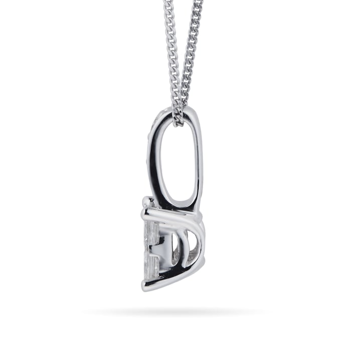 Goldsmiths 9ct White Gold 0.45ct Invisible Diamond Set Pendant