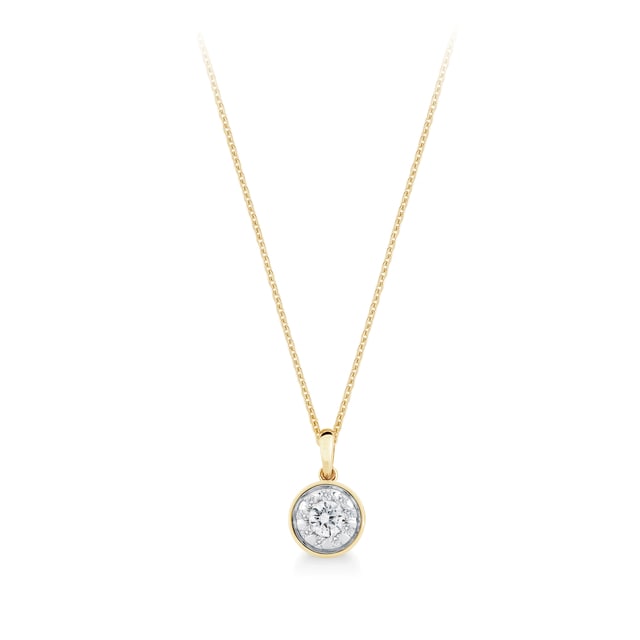 Mappin & Webb Masquerade 18ct Yellow Gold 0.24cttw Diamond Pendant