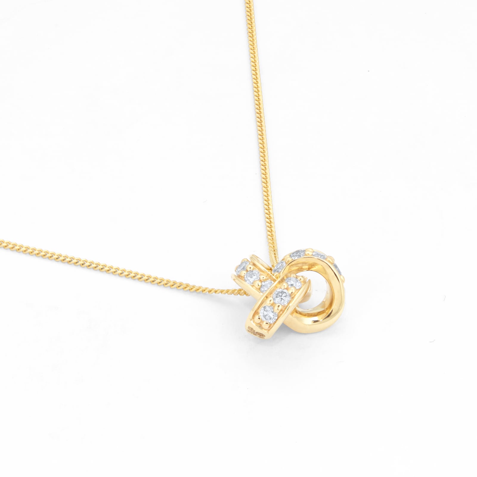 Sterling Silver Diamond Knot Necklace | Curvissa