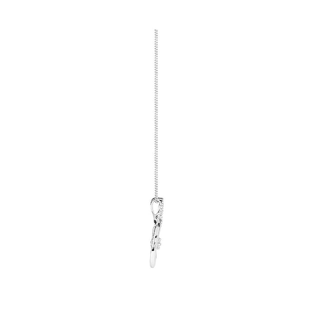 Goldsmiths 9ct White Gold 0.10ct Marquise Pendant