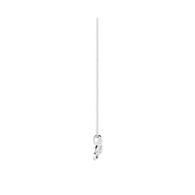 Goldsmiths 9ct White Gold 0.15ct Diamond Pear Pendant