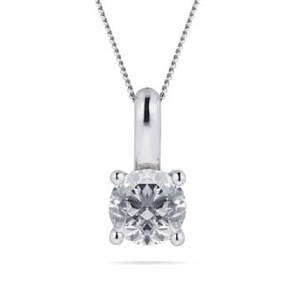 Goldsmiths 9ct White Gold 1.00ct Brilliant Cut Pendant Goldsmiths 9ct White Gold 1.00ct Brilliant Cut Pendant